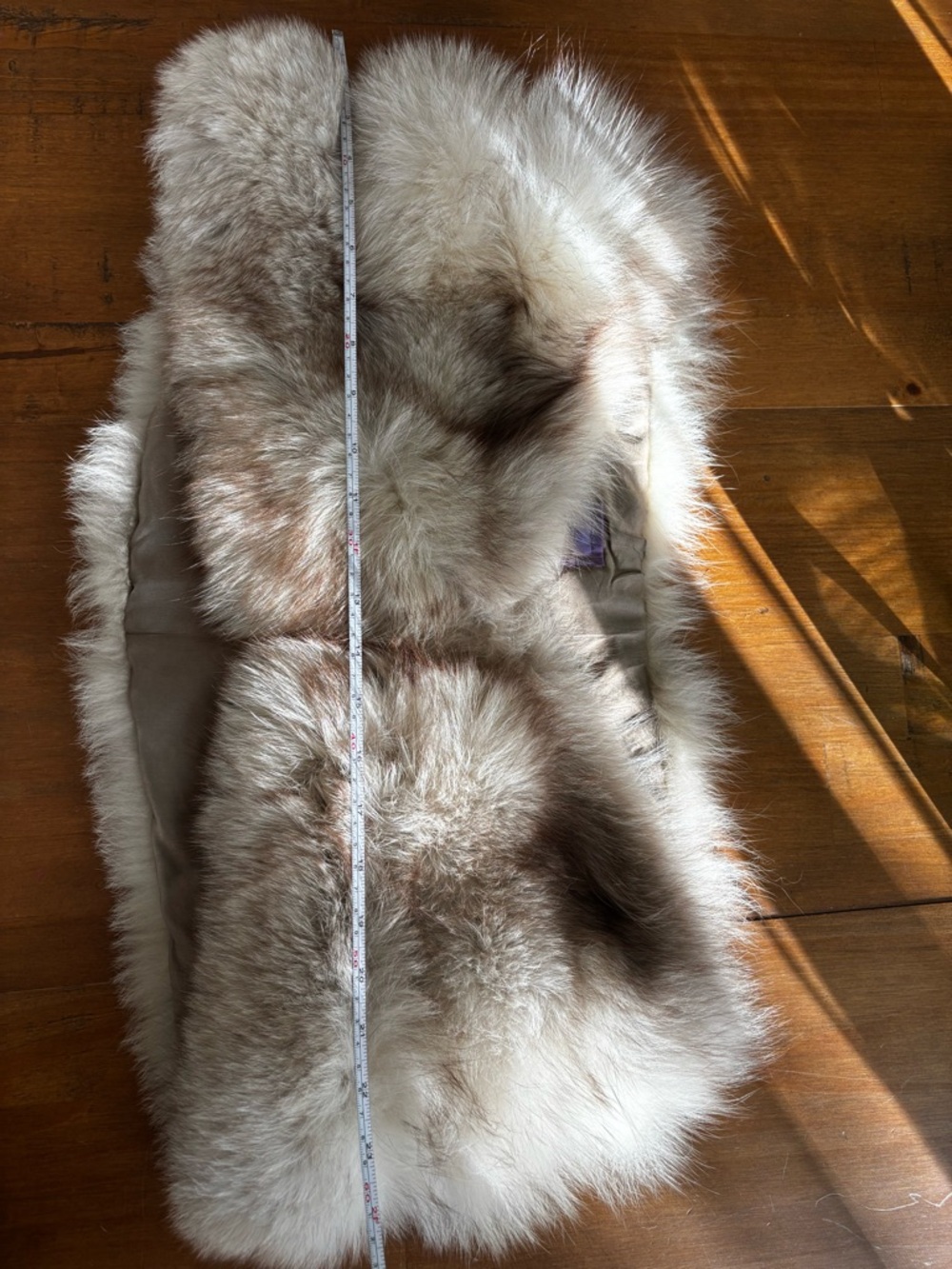 Vintage Fox Grey Gray Silver Fur Stole Wrap Shawl Authentic Fur - Picture 4 of 5
